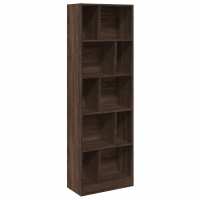 vidaXL Estantería de madera de ingeniería 57x28,5x174 cm Blanco, Negro, Roble Sonoma Mueble Almacenaje Estantería para Oficina, Estudio, Dormitorio Estantería/Librería/ mueble de Almacenamiento - details 2