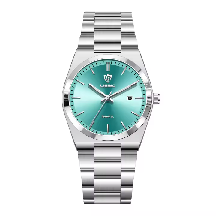 Reloj De Negocios LIEBIG De Lujo Con Cuerpo De Acero Inoxidable 3Bar Impermeable Movimiento Japonés De Cuarzo Con Calendario Reloj Hombre - 1