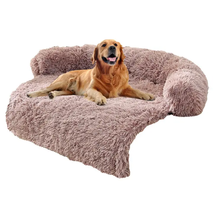 PORCHEDDU Cama para Perros, sofá para Perros, Borde Bajo, Juguetes para Perros, canasta para Perros, extraible y lavable, Perros grandes y Perros medianos (caqui) - 1