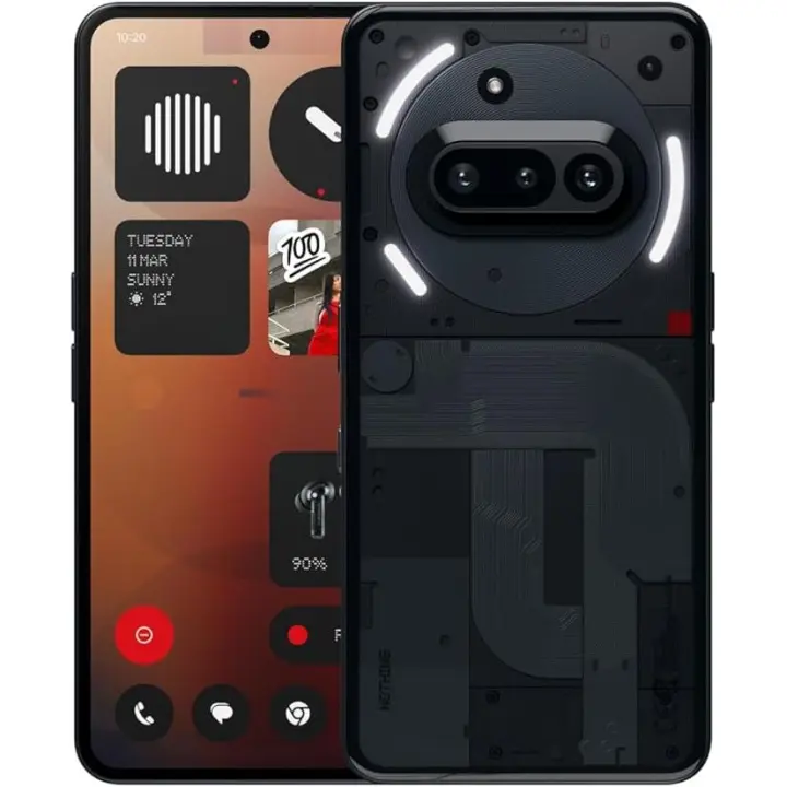 Teléfono - Nothing Phone (3a) Smartphone con cámara Delantera de 32 MP, Ultra Zoom 30x, Carga rápida a 50W y Pantalla AMOLED Flexible FHD+ de 6,77" - 1