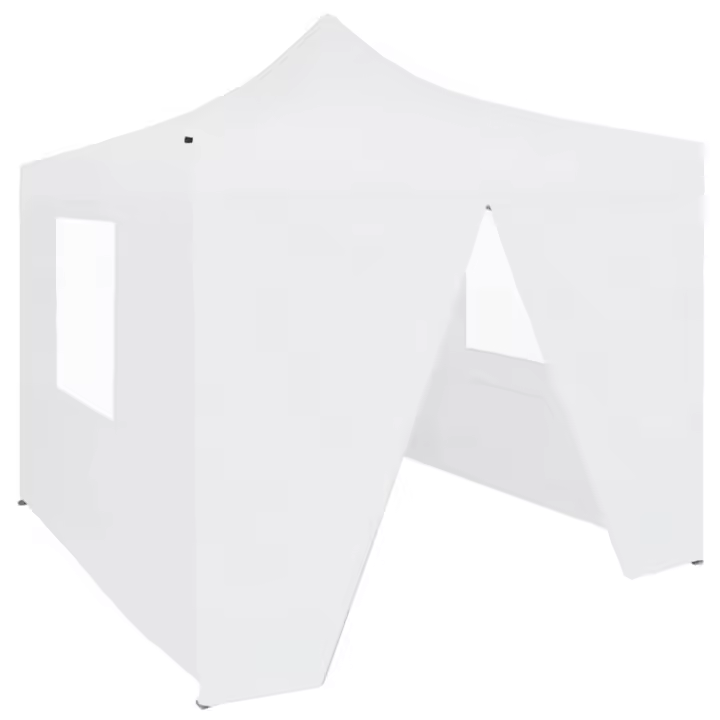 vidaXL Carpa plegable profesional con 4 paredes acero blanco 3x3 m - 1