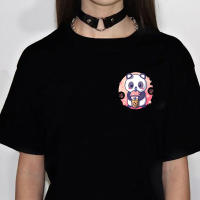 Camiseta De Mujer Con Dinosaurio Y Bolitas De Té Anime Harajuku Estilo Callejero Divertido Casual De Verano Polyester - details 6