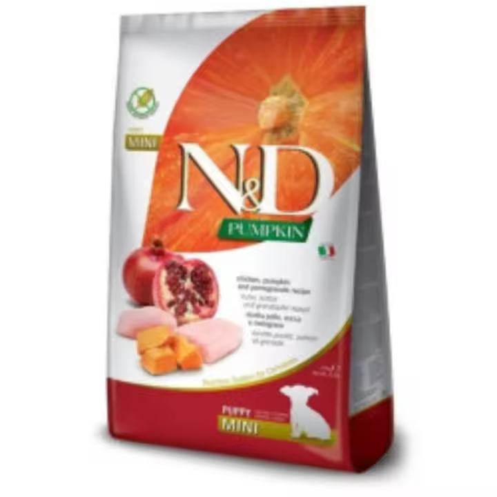 FARMINA ND DOG PUPPY PUMPKIN MINI POLLO 2,5KG. Especialmente diseñado para perros cachorros de raza mini. - 1