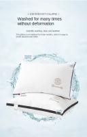 Almohada De Cuello Para Adultos Minimalista Y Elegante De Color Sólido Núcleo De Pluma Velours No Colapsante Para Descanso En El Hogar Cuidado Del Cuello - details 5