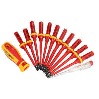 Kit De Herramientas Para Eléctricos 13pcs 1000V Con Destornilladores Aislados Magnéticos Y Bits De Fijación Positiva Phillips Pozidriv Torx - details 6