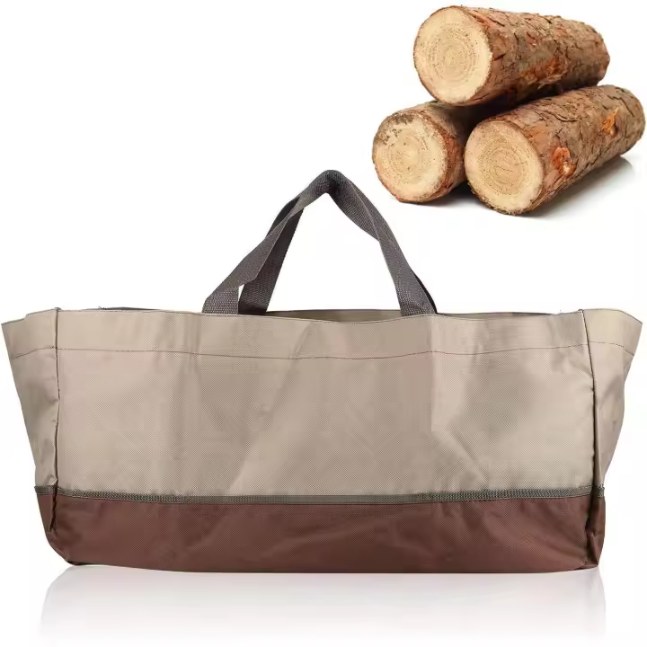 Charcoal Bag, 600d Oxford Cloth Firewood Carry Bag Tote Carry Bag Large Capacity Charcoal Waterproof for Easy Transport - 1