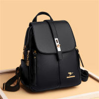Mochilas de cuero de lujo para mujer y niña, morral informal, Mochila Vintage negra, mochilas escolares - details 6