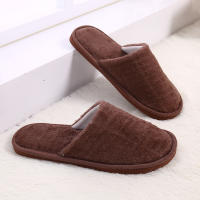 Zapatillas De Casa Para Mujer Invierno Cómodas Y Térmicas Plush Antideslizantes Corduroy Interior Suave Zapatos De Interior Unisex - details 9