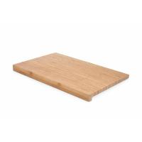 MAXHOME-MasterChef Tabla de cortar de madera, tabla de cocina de bambú, para carne, jamón, pan, queso, con ranura y borde para jugo, natural - details 0