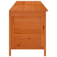 vidaXL Arcón de jardín madera maciza abeto marrón 198,5x50x56,5 cm - details 4