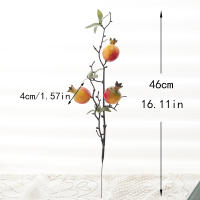 Rama De Frutas Artificiales De Persimón Para Decoración De Hogar Halloween Thanksgiving Y Navidad Falsa Flor De Esponja Para Invierno - details 4