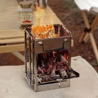 Estufa De Camping Plegable Y Portátil De Acero Inoxidable Mini Barbacoa Con Grill De Carbón Ligero Para BBQ Coreano Fuego Pit - details 4