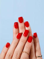 24PCS Uñas Postizas Presionadas Cortas Rosa Cuadradas Diseño De Amor Uñas Postizas Francesas Con Brillo Uñas Lindas Para Fiesta - details 17