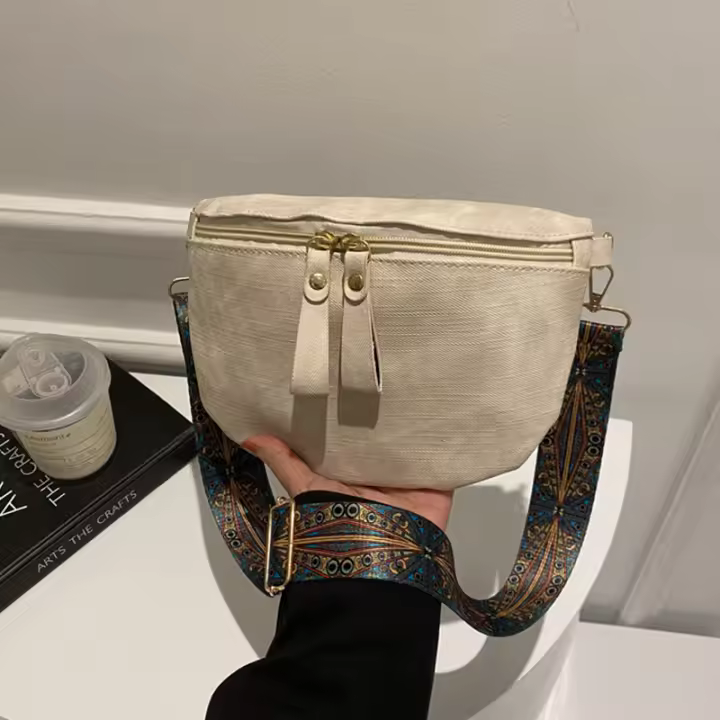 Bolso de Cuero PU de Lujo Diseño Vintage de Color - 1