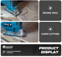 Sierra Curva Eléctrica Portátil Para 18V Makita 3500RPM Herramienta Multifuncional De Carpintero Sin Batería Siemprechequée QXJ006 - details 7