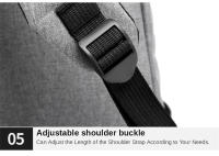 Mochila Para Laptop De 15.6 Pulgadas Para Hombres Nylon Impermeable Con USB Bolsa Escolar Para Viajes Con Portátil Interior - details 31
