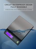 Báscula Electrónica De Cocina Digital Con Pantalla LCD 5kg/0.1g 10kg/1g Acero Inoxidable Impermeable Herramienta De Medición Y Peso Para Hornear - details 5