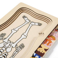 Puzzle De Madera Multicapa De La Estructura Del Cuerpo Montessori Juego De Rompecabezas Educativo Para Niños Y Niñas Desde 3 Años - details 4