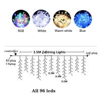 Luces De Encaje De Navidad LED Icicle 4m-40m Para Decoración De Jardín Calle Y Fiestas Luces De Garlanda Para Año Nuevo Y Bodas - details 2