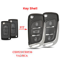Estuche Plegable Para Llave De Coche Jingyuqin CE0523 CE0536 Compatible Con Citroen C5 C4 Hatch Coupe VTR C6 C8 C2 Berlingo Xsara Picasso Material ABS + Metal - details 0
