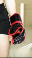 Guantes De Boxeo De Entrenamiento Medio Dedo PU Cuero Para MMA Y Muay Thai Competición Guantes De Prensa De Espuma Unisex - details 0