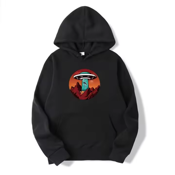  Sudadera De Moda Para Hombre Con Estampado De Nave Extraterrestre Manga Larga Primavera Otoño Deporte Al Aire Libre Alta Calidad - 1