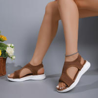 Sandalias De Verano Para Mujer 2024 Cómodas Y Casuales Con Plataforma Y Tacón Medio Talla Grande 43 Material Superior Mesh - details 22