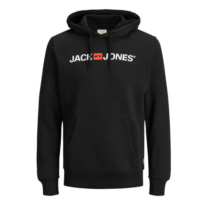 Jack & Jones Jjecorp Old Logo Hoodie - Sudadera con Capucha para Hombre - Negro -12137054 - 1