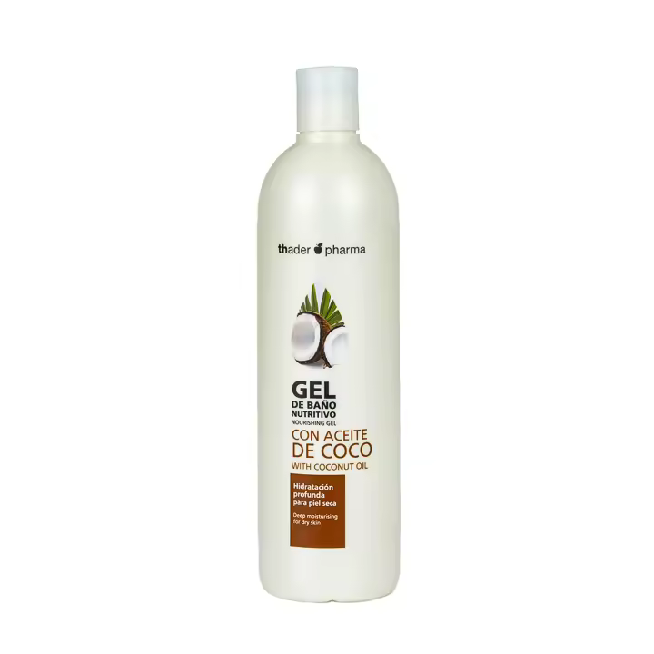 Thader Pharma Gel de baño nutritivo con Aceite de Coco ideal para pieles secas, 750 ml - 1