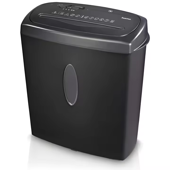 Hama | Destructora de Papel en Tiras de 4x40mm, Tritura Cds y Tarjetas, Nivel de Seguridad P4, Protección Clase 2, Negro - 1