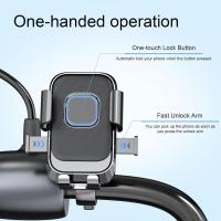 Soporte De Teléfono Para Bicicleta Universal 360° Giratorio Soporte De Manillar Para Motocicleta ATV Scooter Operación Con Una Mano GPS Clip - details 1