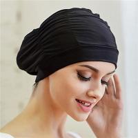 1Pc Gorra De Natación Elástica De Nylon Color Sólido Con Pliegues Protección De Pelo Largo Accesorios Deportivos Para Piscina - details 0
