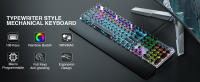 Teclado Mecánico AULA F2088 Retro Punk Con Teclas Redondas Para Gaming Compatible Con PC Laptop Tablet 104 Teclas Cableado RGB Retroiluminación - details 0