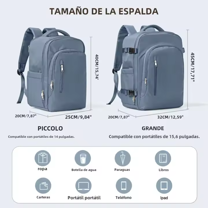 Mochila Para Laptop Grande Capacidad Para Viajes Unisex Nylon Con Compartment Para Computadora Sistema De Hombros Curvos De Cuerpo Mochila De Mano Suave - 1