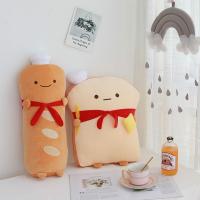 Almohada de pan tostado divertido de 17,7 pulgadas, Linda almohada de Plush with form de Pan, cojín de sofá de comida tostada suave para decoración del Hogar. - details 4
