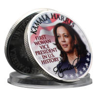 Moneda Commemorativa De Plata Para Kamala Harris Primera Vicepresidenta Y Mujer Medalla Coleccionable Regalo Con Diseño De Desafío Tamaño 40mm*3mm - details 0