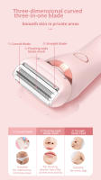 Afeitadora Eléctrica 2 En 1 Para Mujer Piel Suave Y Pelo Eliminado Sin Dolor IPX7 Impermeable Corte Rápido Recargable Plástico Color Rosa/Azul - details 2