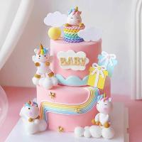 Topper De Cumpleaños Unicornio Arcoíris Para Niñas Decoración De Pastel Fiesta De Baby Shower Tema Unicornio Para Niños De 1 Año - details 5