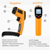 Termómetro Infrarrojo Digital GM320/GM320S /HW600/HW550 Sin Contacto -50~600℃ / -58~1122℉ Con Pantalla LCD Para Uso Doméstico - details 0