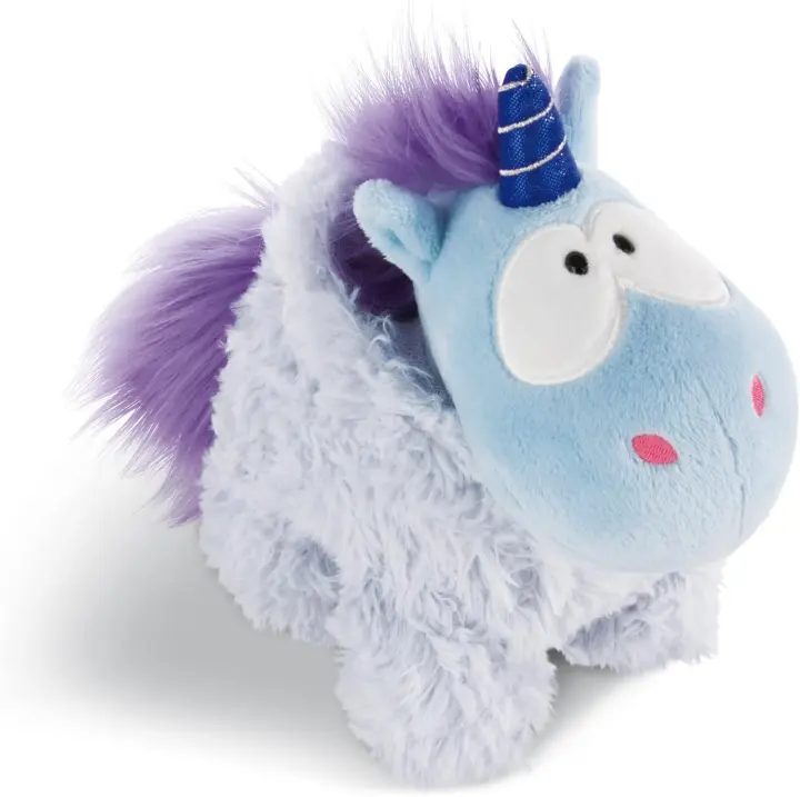 NICI - Peluche Theodor and Friends - Unicorn Snow Coldson -  Suave - Color  Azul y Púrpura - Míde 12 cm - Material de alta calidad -  Para mayores de 3 años - 1