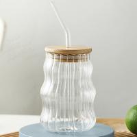 Vaso De Bebida De 500ML Con Tapa De Bambú Y Pajita Para Café Frío Y Cócteles Vaso De Cerveza Para Whiskey Regalos Eco-amigable Transparente - details 3