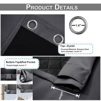 Cortinas Negras Aislantes De Calor Con Capa Impermeable Y Ventilación Para Patio Exterior Resistente Al Viento Y a Invierno Decorativas Para Sala De Estar Y Dormitorio - details 19