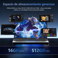 Portátil Vanwin 15,6, 16GB RAM, 512GB SSD, Procesador Intel Celeron n5095, WiFi 5G/2,4G, Mini HDMI, USB 3,0*2, teclado Español, Bluetooth, desbloqueo por Huella Digital - details 1