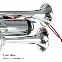 Bocina De Tren Doble Tocador 600DB Super Fuerte Para Camiones 12V Acero Inoxidable Electrónica De Alta Decibel Acabado Cromo Con Altavoz Para Coche - details 4