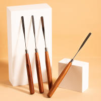 Cuchara De Mezcla De Acero Inoxidable Con Mango De Madera Para Arte De Uñas Y Manicura Herramienta De Estiramiento De Pigmento Metálico - details 1