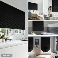 2Pcs Cortinas Plegables De Tela No Tejida Con Adhesivo Mitad Blackout Para Ventanas Cocina Baño Balcón Sombrillas Decorativas Para El Hogar - details 6