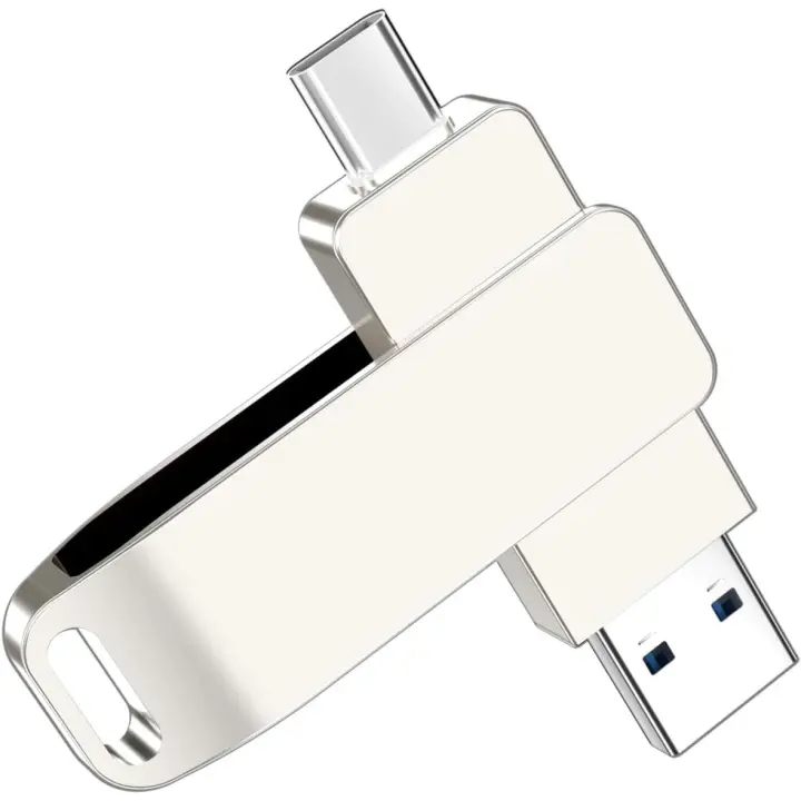 BIT Unidad flash USB C de 256 GB: unidad flash OTG USB 3.0 + USB C 2 en 1, unidad de salto de metal Memory Stick tipo C de alta velocidad para teléfono Android, computadora, MacBook, tableta, PC - 1