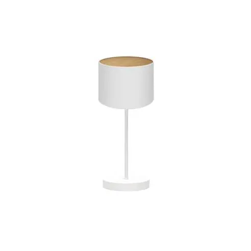 FABRILAMP Lámpara de Mesa Sobremesa Tania 1xe14 Blanco/blanco-madera Clara 42x17x17 Cm - Diseño Moderno - 1