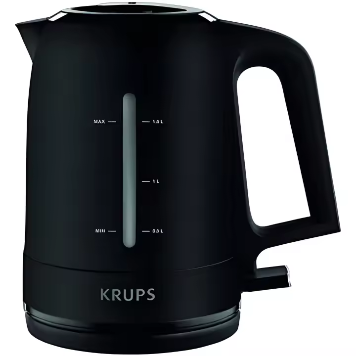 Krups BW 2448 Electric Kettle, 2400W, 1.6L BPA Free Plastic with Dry Boil Protection, fast boiling electric water heater for quick water heating, perfect for tea and coffee preparation. - 1