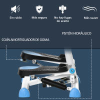HOMCOM Stepper Fitness Swing Stepper con pantalla LCD y asa Entrenador doméstico para casa hasta 100 kg Acero ABS 55 x 44 x 108 cm - details 4